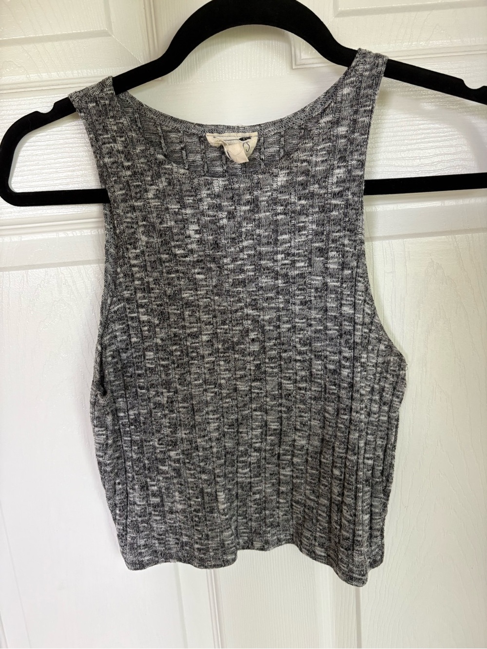 La Hearts Gray Ribbed Knit Tank Top